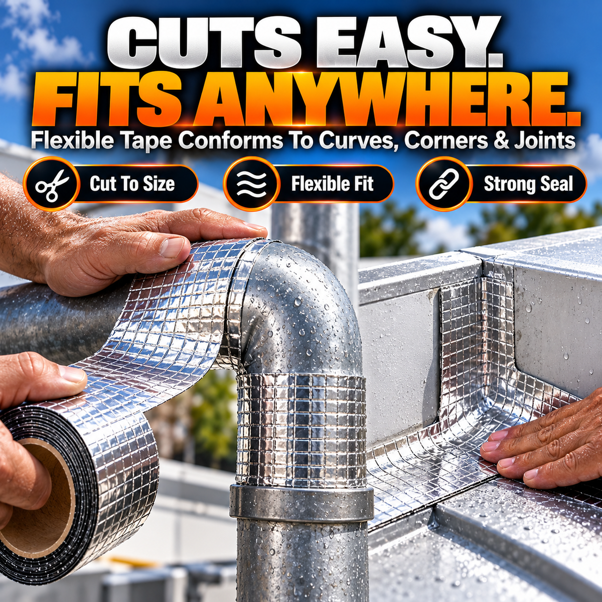 Heavy-Duty Butyl Waterproof Repair Tape – Heat-Resistant Self-Adhesive Seal for Roofs, Pipes & Cracks