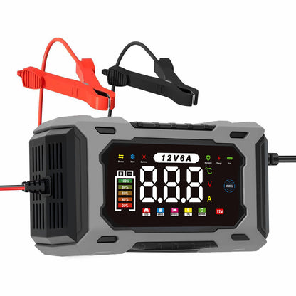 12V 6A Smart Battery Charger Maintainer - Fully Automatic Trickle Charger