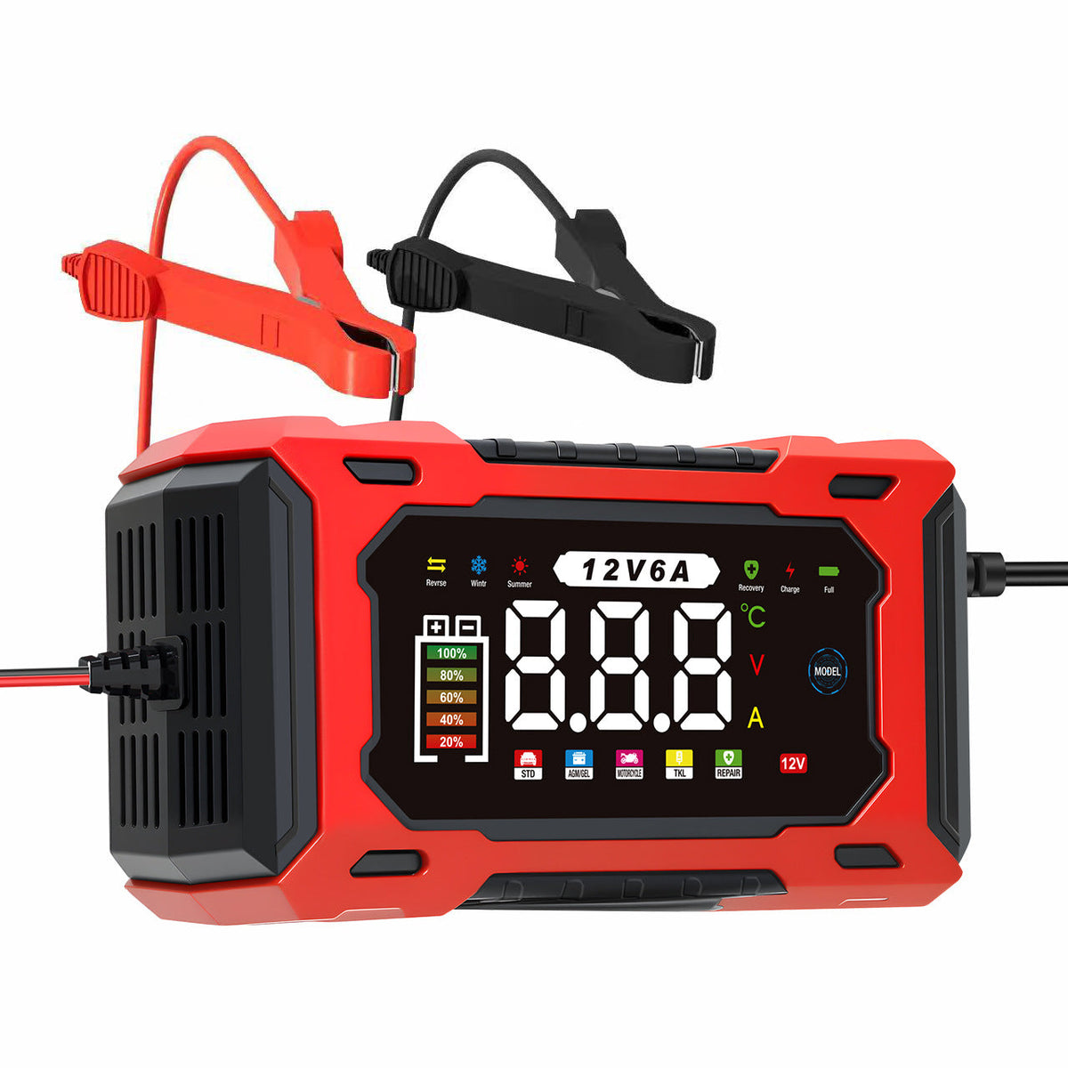 12V 6A Smart Battery Charger Maintainer - Fully Automatic Trickle Char ...