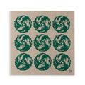 Vintage Tile Stretched Canvas Print in Emerald