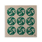 Vintage Tile Stretched Canvas Print in Emerald