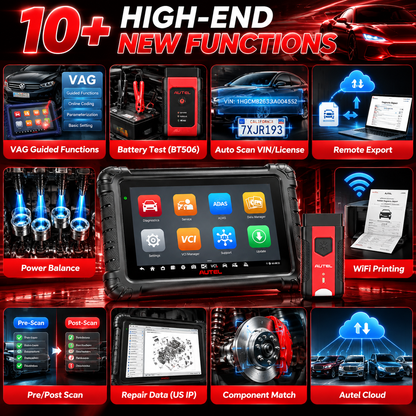 🔥[Hot sale]🔥Autel MS906MAX 2026 Pro All‑Systems Automotive Diagnostic Scanner, 3000+ Active Tests 40+ Service Functions 10 Inch OBD2 Car Scan Tool