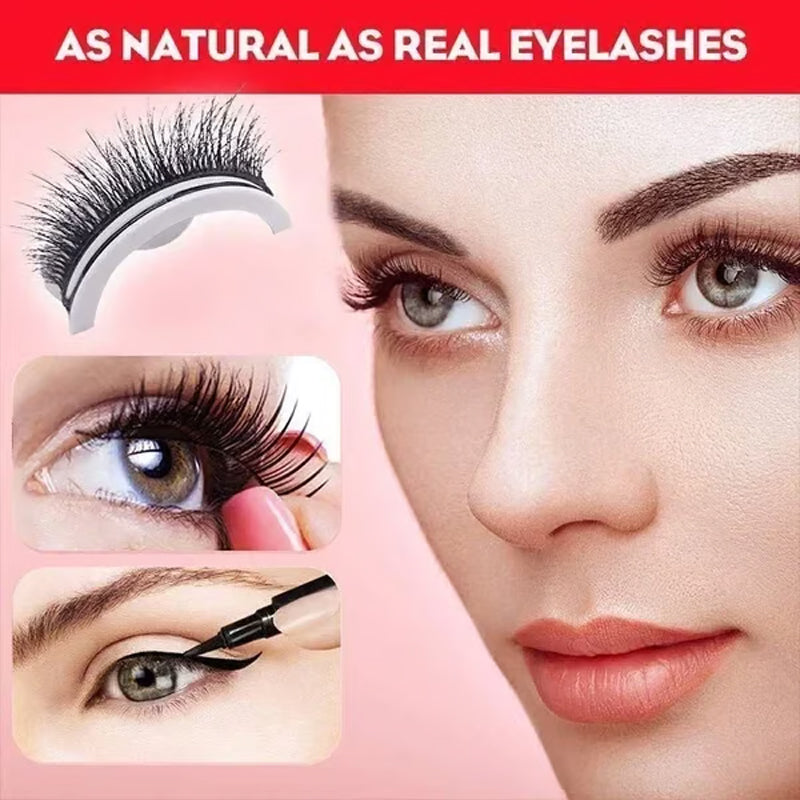 🌺Glue-Free Self-Adhesive Lashes – 3-Second, Natural & Reusable
